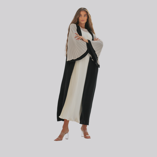 Pleated Sleeves Abaya